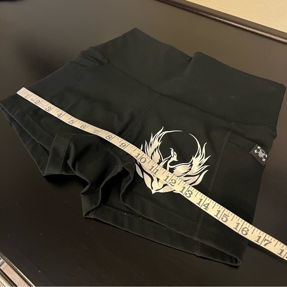 CVG Constantly Varied Gear stretchy shorts, skull tag, black, size XS - Picture 7 of 9